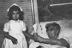 Nancy Cumberland with her grandmother