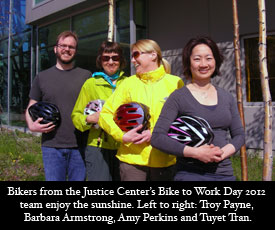 A few of the bikers who made Bike to Work Day 2012 a huge success