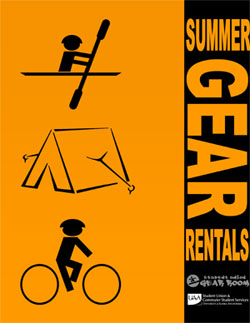 Summer gear rental now available in the Student Union