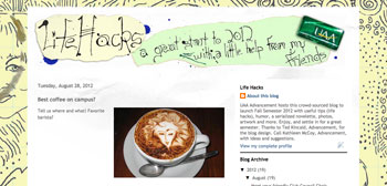 Life Hacks, a back-to-campus blog for UAA