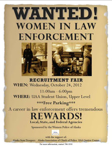 Wanted: Women in Law Enforcement Recruitment Fair, Oct. 24