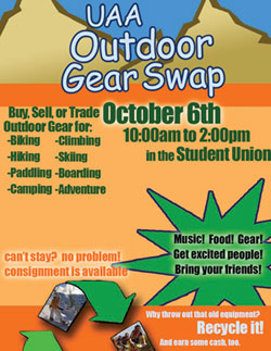 UAA great Outdoor Gear Swap is Oct. 5, 10 am-2 pm