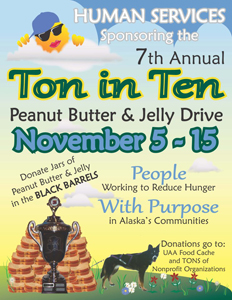 Seventh Annual Ton in Ten: Peanut Butter and Jelly Drive, Nov. 5-15