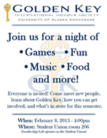 Meet the Golden Key International Honour Society, Feb. 8
