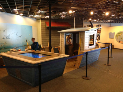 Video game built into the static fishing boat at the Alaska SeaLife Center Video game built into the static fishing boat at the Alaska SeaLife Center