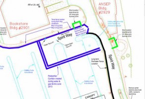 Temporary Sidewalk Closure along Spirit Way June 24-27