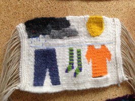 Woven sample from Keren Lowell's UAA weaving class Woven sample from Keren Lowell's UAA weaving class