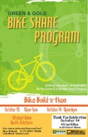 Green and Gold Bike Share Program poster