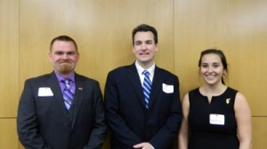 Students and professor, Egan Day events Political science students with professor at Egan Day event Oct. 8, 2013