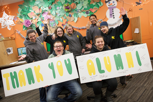 Phonathon students celebrate $1 million milestone
