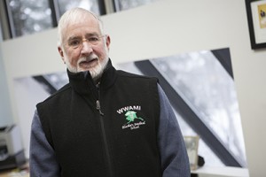 William Hogan, dean of the UAA College of Health, wears a sought-after WWAMI vest.