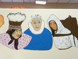 Mural of Native elders