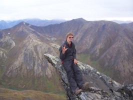 Jack Runser climbs Pioneer Peak, in this 2009 photo. He's climbed the mountain five times. Photo courtesy of Jack Runser