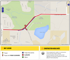 Northern Lights Boulevard will be closed between Lake Otis Parkway and Bragaw Street July 25-28.