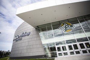 The Alaska Airlines Center will open its doors Sept. 5, 2014. (Photo by Phil Hall/University of Alaska Anchorage)