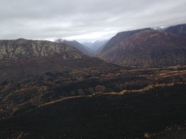 The view from the plane on the last leg over Alaska. Photo by Ash Burrill.