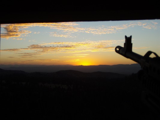 Bryan Box, president of Student Veterans of UAA, captured this sunrise during one of his two deployments to Afghanistan. (Photo by Bryan Box)