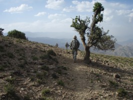 Bryan Box photographed these soldiers on a ridge near Tana Kalay, Afghanistan, while walking back to their patrol base. (Photo by Bryan Box)