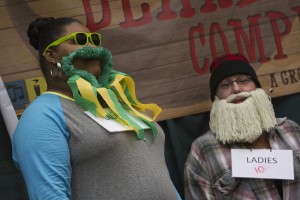 Competitiors in the Ladies category at this year's annual Beard & Stache Competition during Winterfest. (Photo by Philip Hall/UAA)