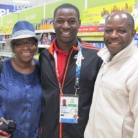 David's parents traveled to the Commonwealth Games in Scotland last summer to see their son represent their home country (Photo provided by David Registe). 
