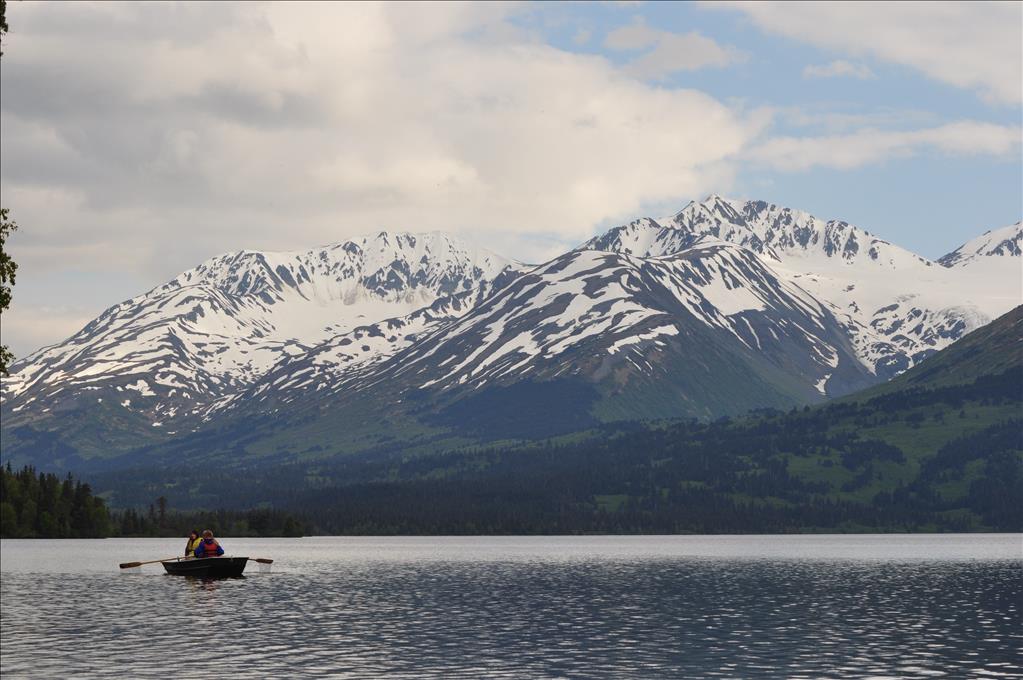 A summer snapshot from Molly's salmon research at Upper Russian Lake (Photo courtesy of Molly McCarthy).