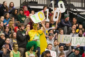 Fans enjoy supporting UAA's gymnastics team (Philip Hall/UAA)