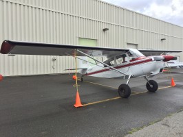 UAA's 8GCBC Scout airplane is used for tail-wheel trainings. Designed for short takeoffs and landings, tail-wheel planes are  the standard for bush flying (Photo courtesy of Mark Madden).