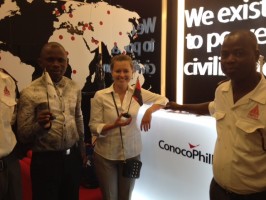 Olya Clark, B.B.A. '08, is one of many former UAA interns now working for ConocoPhillips. She traveled to Luanda, Angola for work, but is currently based in Houston. "This field is very fast paced and exciting," she said (Photo courtesy of Olya Clark).