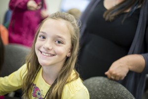 Kalima Glascott, 9, is one of the students in the creative coding class at UAA Kids College this summer. (Photo by Theodore Kincaid/UAA)