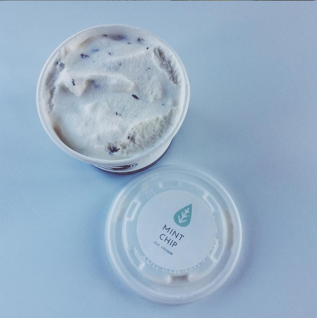 Homemade mint chip ice cream is the businesses standby staple, but every week brings a rotating menu of organic popsicles, too (Photo courtesy of instagram.com/themintchip).