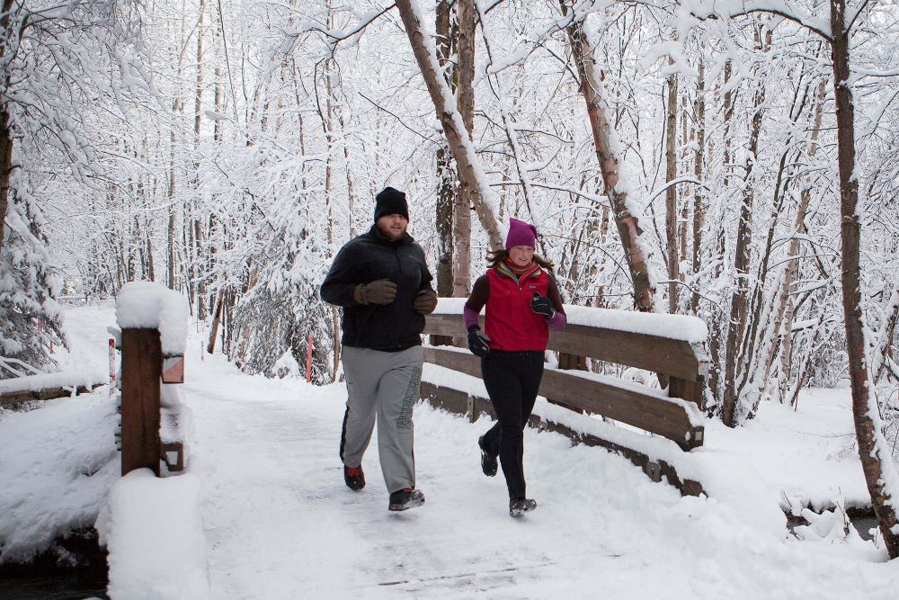 The “Couch to 5K” running program is one of many SHCC initiatives specifically catered to the health of college students. (Photo by Philip Hall / University of Alaska Anchorage)