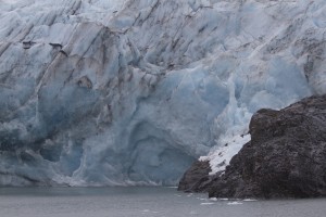 During the Little Ice Age, Portage Glacier advanced until about 1852 before retreating towards the Chugach Mountains (Photo by Philip Hall / University of Alaska Anchorage). 