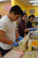 Students helped serve a Filipino meal for 100 guests in Cuddy Hall on Oct. 17 (Photo courtesy of Dennis Perez).