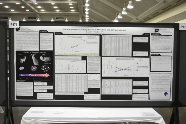 Ian turned his research into this mighty poster presentation, which he brought to the Geological Society of America conference in Baltimore earlier this month (Photo courtesy of Ian Minnock).