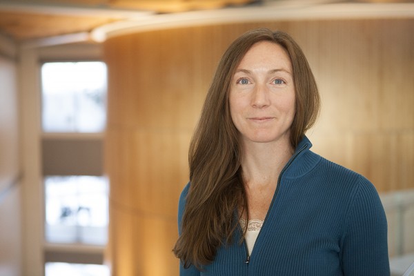 Dr. Jennifer Aschoff works with industry partners like ConocoPhillips and Schlumberger to help UAA's effort to provide industry-relevant education to geology students. (Photo by Philip Hall, University of Alaska Anchorage)