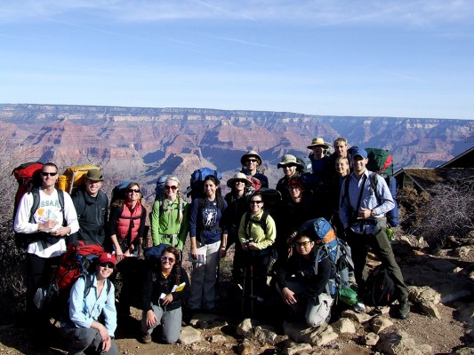 Dr. Jennifer Aschoff takes a group of her UAA geology students to the Grand Canyon for the first time. (Photo courtesy of Jennifer Aschoff)