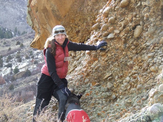 Dr. Jennifer Aschoff spends time in the field in northern Utah, where she has studied geology for much of her career. (Photo courtesy of Jennifer Aschoff)