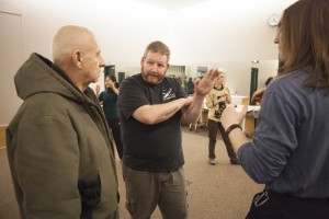 Senshido instructor Malachi Bond taught the first of his five self-defense courses at Gorsuch Commons on Thursday (Photo by Philip Hall / University of Alaska Anchorage).