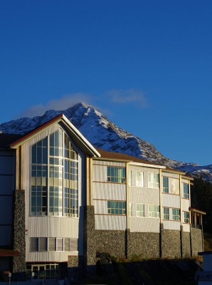 The Cordova Center, Weston's first project in town, is a major addition to the small fishing town (Photo courtesy Zane Jones, MRV Architects).