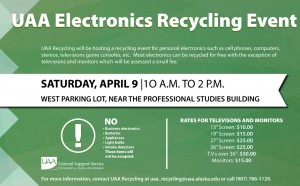 Free electronics recycling at UAA April 9