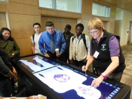Jamie Elswick conducts an anatomy table workshop at last year's Alaska PreMed Summit. (Photo courtesy of Alaska WWAMI)