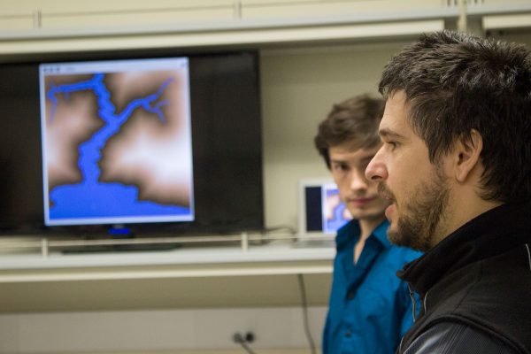 Martin Cenek, forefront, and Max Franklin