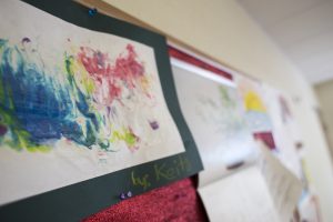 Every detail is an opportunity. For example, the colors kids choose can reflect their feelings and thoughts (Photo by Ted Kincaid / University of Alaska Anchorage).