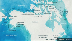 Crystal Serenity route map
