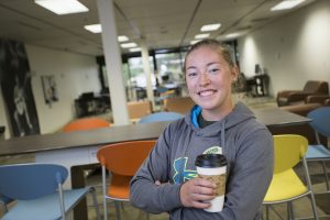 Morgan Ross is a student, athlete and the visionary manager of Union Station (Photo by Ted Kincaid / University of Alaska Anchorage).