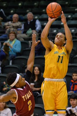 Diante led the Seawolves in three-point percentage, but had his season cut short by an injury (Photo by Sam Wasson / UAA Athletics)