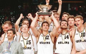 Hansi captained Germany during their 1993 European championship in Eurobasket, still one the national team's biggest successes (Photo courtesy Bild).