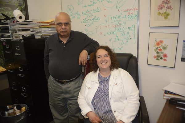 Kamal and Deborah Narang work as math professors at UAA. (Photo by Tracy Kalytiak / University of Alaska Anchorage)