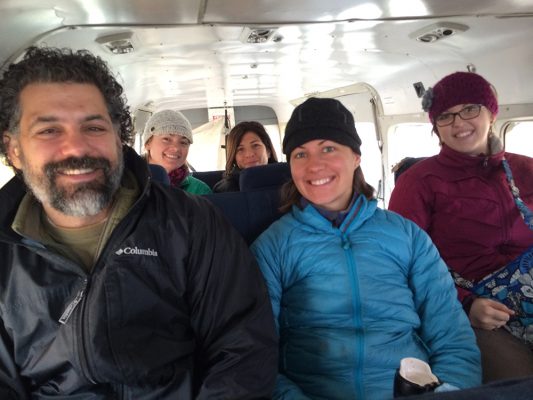 UAA family nurse practitioner students fly to Venetie to give federally mandated examinations to children in Head Start. (Photo by Elizabeth Driscoll)