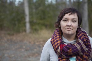 Holly Mititquq Nordlum, B.F.A. '04, recently received a Time Warner Fellowship from the Sundance Institute to continue her documentary work on Inuit tattooing (Photo by Phil Hall / University of Alaska Anchorage).